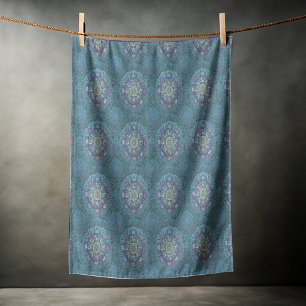 Toalha De Praia Filtro da Força Aérea Floral Blue Manipur Mandala