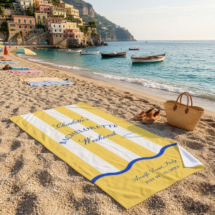 Toalha De Praia Fim de Semana Moderno de Solteira de Verão