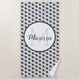 Toalha De Praia Fios e Artesanatos do gancho de crochet / Inicial