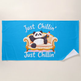 Toalha De Praia Fique calmo e fique calmo com Sorvete