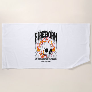 Toalha De Praia Fireborn Skull Urban Streetwear