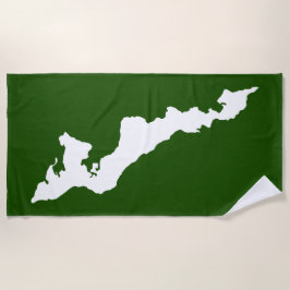 Toalha De Praia Fishers Island Beach Towel - White/Green