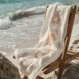 Toalha De Praia Fitas Costeiras Dolce Vita Summer Vibes Monogram