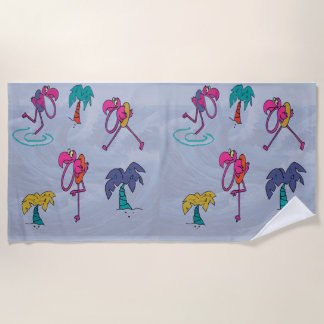 Toalha De Praia Flamingo Beach Towel