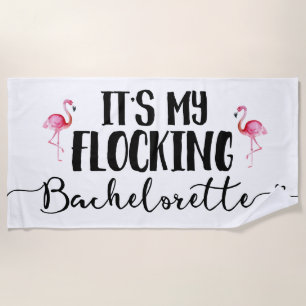 Toalha De Praia Flamingo Bride Flock Bachelorette Beach Towel