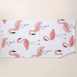 Toalha De Praia Flamingos