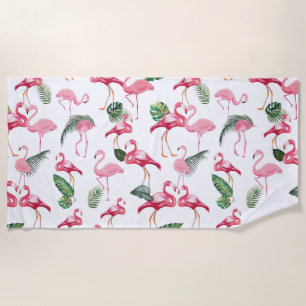 Toalha De Praia Flamingos Love Standard