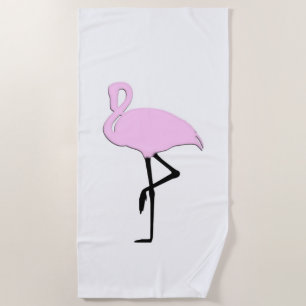 Toalha De Praia Flamingos Rosa
