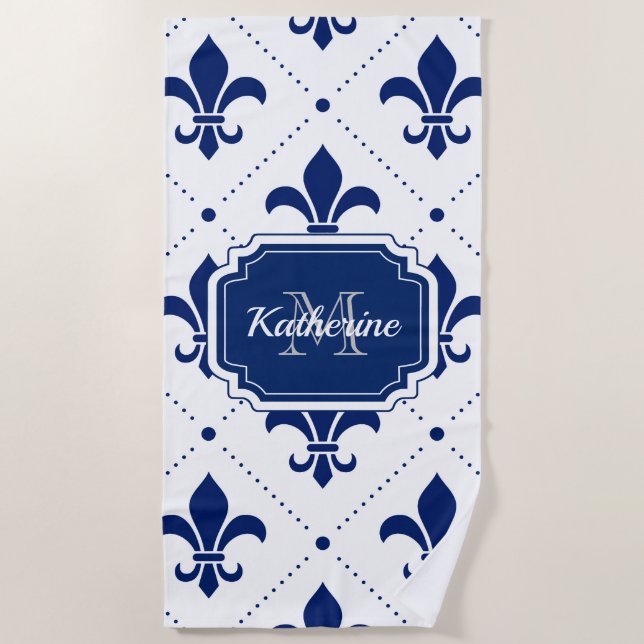 Toalha De Praia Fleur-de-lis Pattern (Frente)