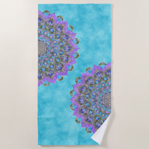 Toalha De Praia Flor Da Vida - Mandala Estilo Índia 2