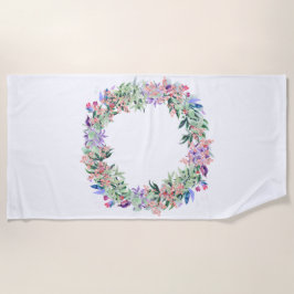 Toalha De Praia Floral Berries Wreath