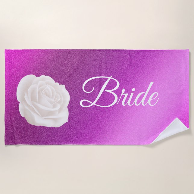 Toalha De Praia Floral Elegante (Frente)