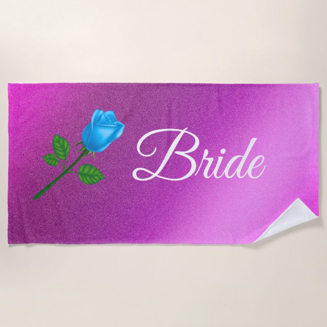 Toalha De Praia Floral Elegante (Frente)