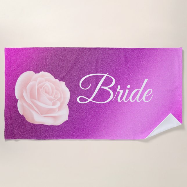 Toalha De Praia Floral Elegante (Frente)