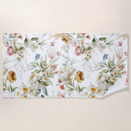 Toalha De Praia Floral estético