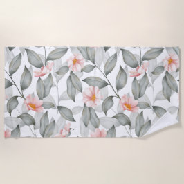 Toalha De Praia Floral estético