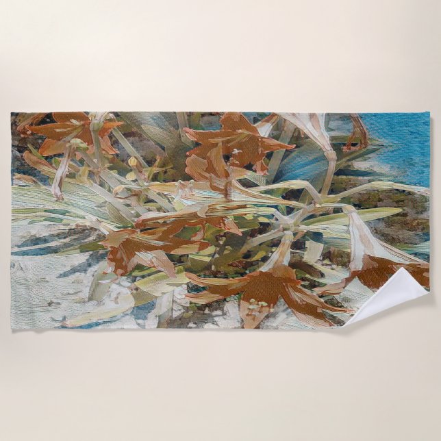 Toalha De Praia Floral Exótico (Frente)