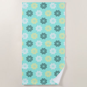 Toalha De Praia Flores De Cavalo Aqua Beach Towel