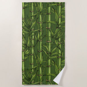 Toalha De Praia Floresta de bambu em verde