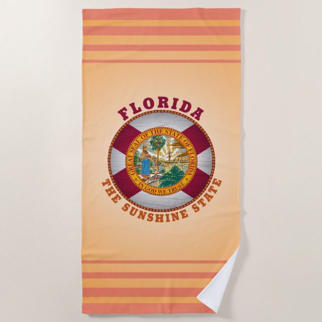 TOALHA DE PRAIA FLORIDA STATE FLAG (Frente)