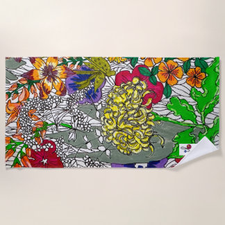 Toalha De Praia Flower Arranging Beach Towel