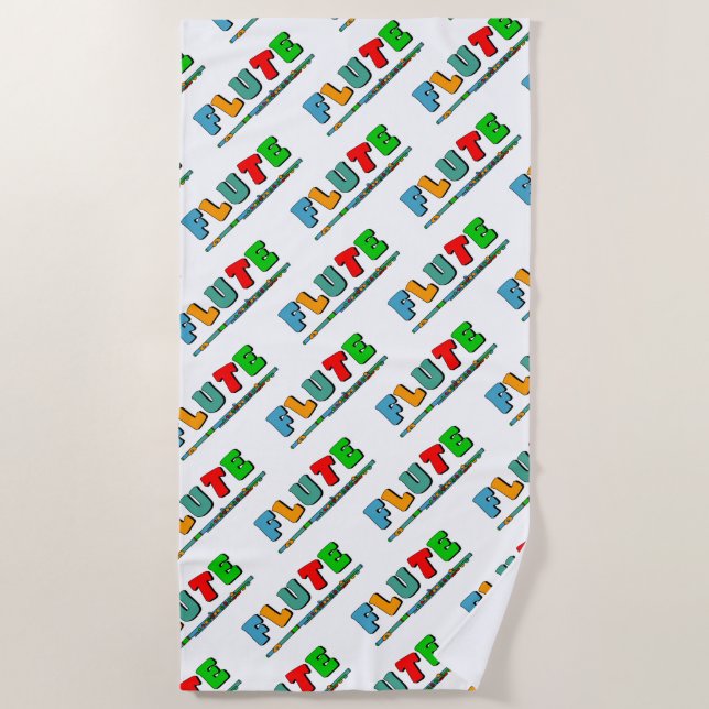 Toalha De Praia Fluto Colorido (Frente)