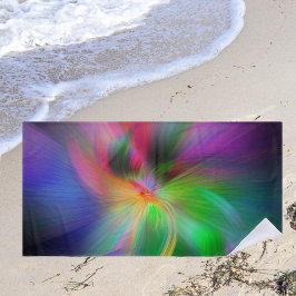 Toalha De Praia Fogos de artifício de cores - fractal legal