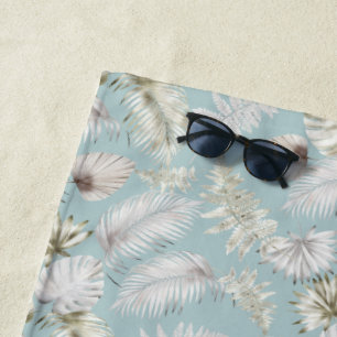 Toalha De Praia folhagem tropical luxuosa Monograma Yoga Mat