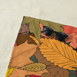 Toalha De Praia Folhas coloridas do outono