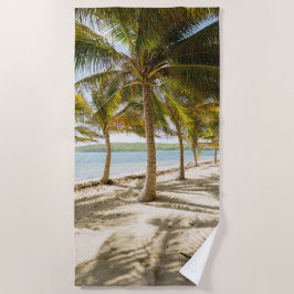 Toalha De Praia Foto da praia de palmeiras tropicais