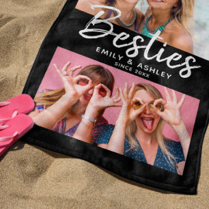 Toalha De Praia Foto personalizada BFF Amigos modernos do BFF