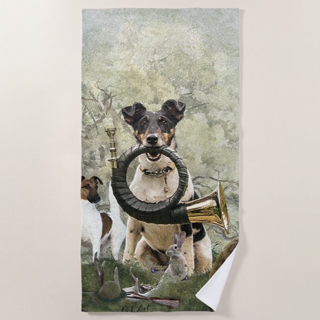 Toalha De Praia Fox Terrier suave (Frente)
