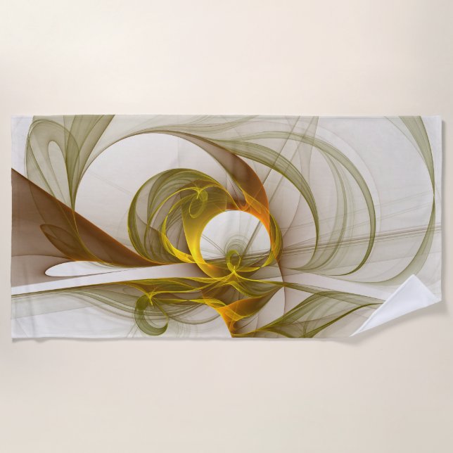 Toalha De Praia Fractal de cores metálicas do Precioso moderno (Frente)