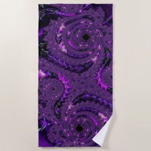 Toalha De Praia Fractal Roxo
