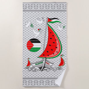 Toalha De Praia Freedom Global Sumud Flotilla Boats para Gaza