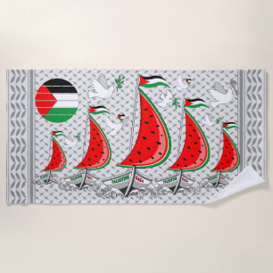 Toalha De Praia Freedom Global Sumud Flotilla Boats para Gaza