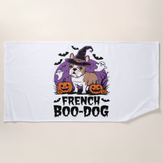 Toalha De Praia French Boo Dog � the Spookiest Pup