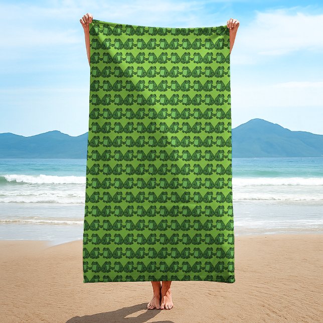 Toalha De Praia Frogs Together Strong Portland Frog Protest (Criador carregado)