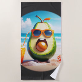 Toalha De Praia Fruta de Enchimento - Avocado