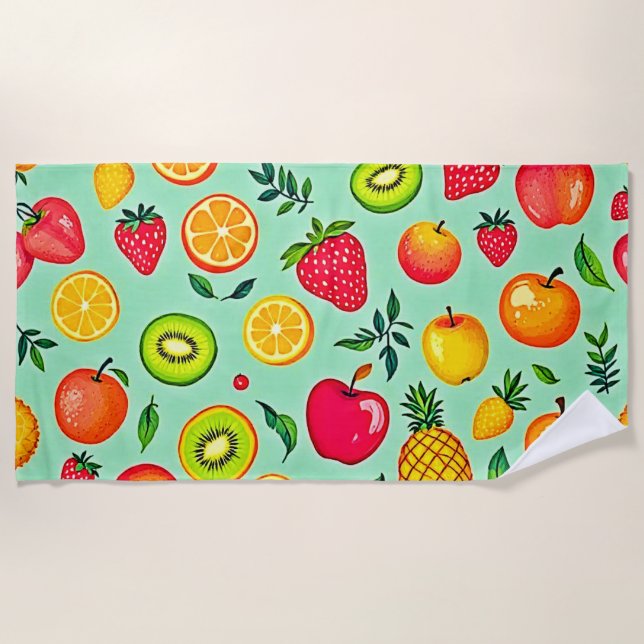 Toalha De Praia Fruta de Verão (Frente)