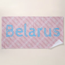 Toalha De Praia Funky Belarus Folk Cross Stitked Beach Towel
