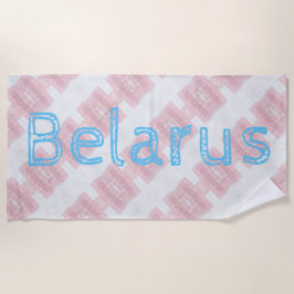 Toalha De Praia Funky Belarus Folk Cross Stitked Beach Towel