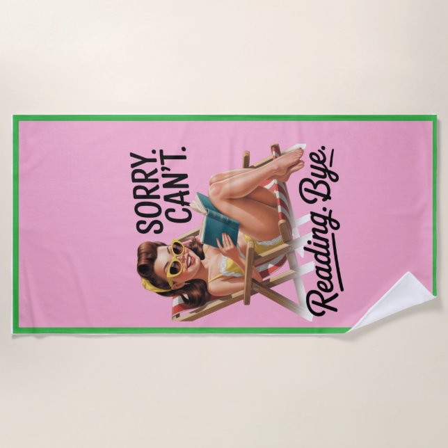 Toalha De Praia Funny Beach Towel for Readers (Frente)