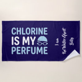 Toalha De Praia Funny Bold Typographic Swimmer Design