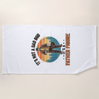 Toalha De Praia Funny Father Figure Vintage Dad Humor Shirt Design