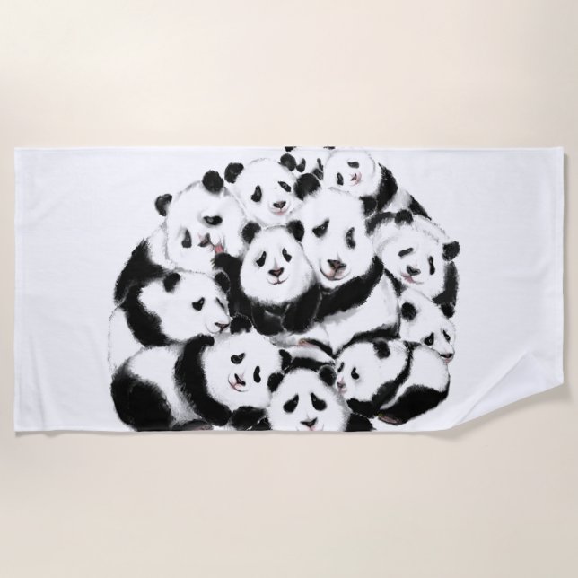 Toalha De Praia Funny Panda Beach Towel (Frente)