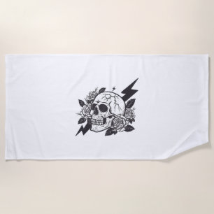 Toalha De Praia Funny Skull Lover