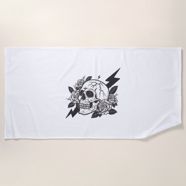 Toalha De Praia Funny Skull Lover (Frente)
