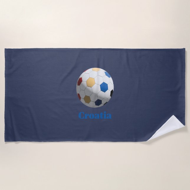 Toalha De Praia Futebol Croata (Frente)