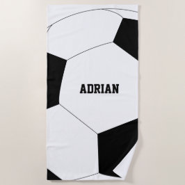 Toalha De Praia Futebol de bola de futebol personalizado